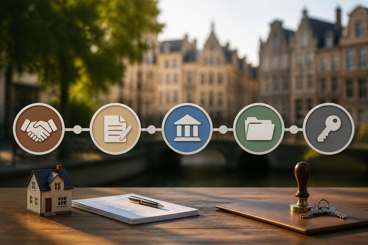 Étapes transaction immobilière Belgique