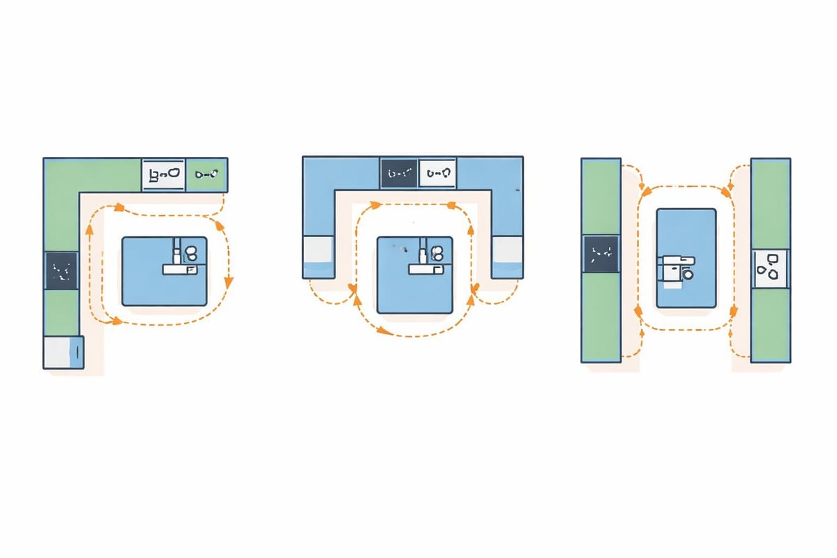 Inselküchen-Grundriss