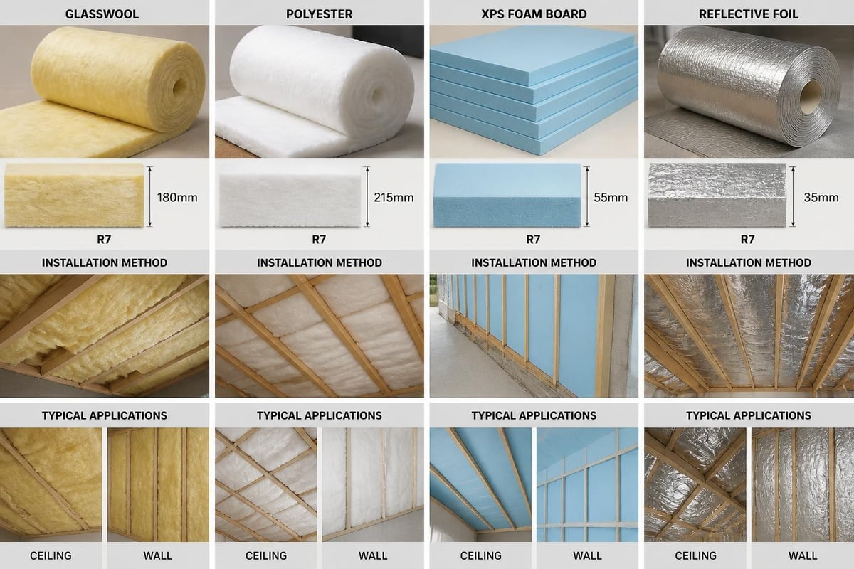 Insulation material comparison