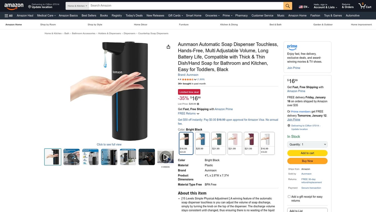 7 Smarte Soap Dispenser Til Dit Badev&aelig;relse 2026 - Aunmaon Automatic Soap Dispenser Touchless