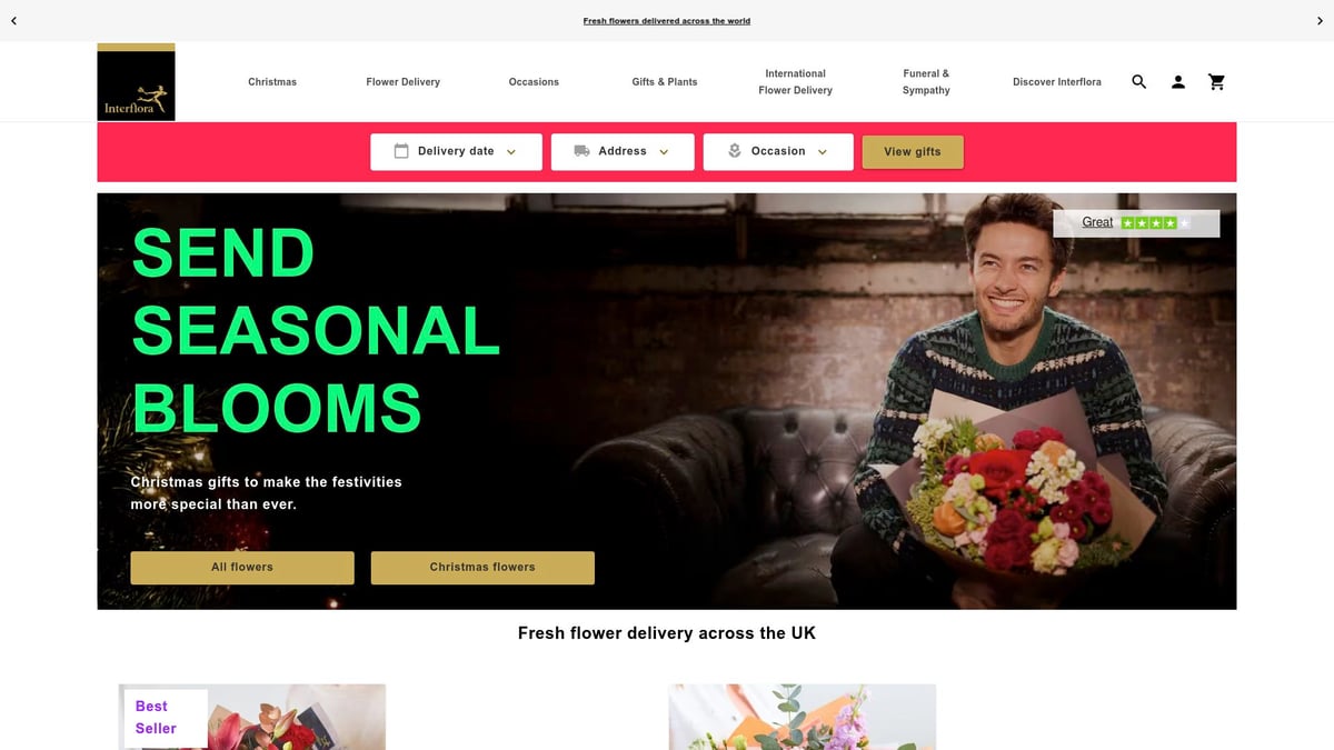 7 Best Valentines Flower Delivery London Services for 2026 - Interflora – Nationwide network and international delivery