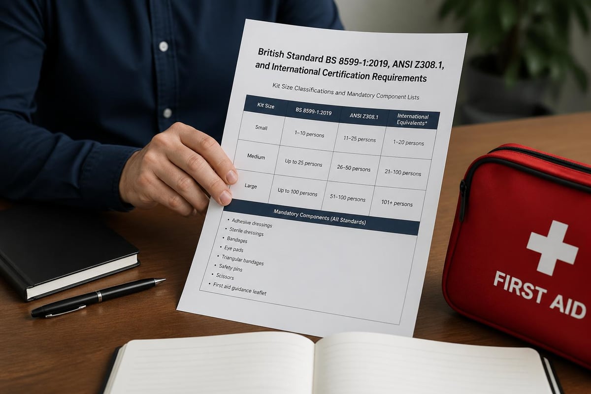 First aid kit standards comparison