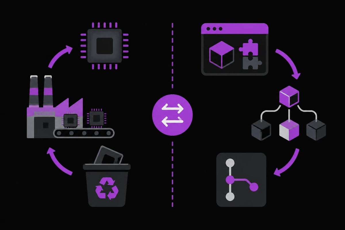Hardware and software component engineering comparison