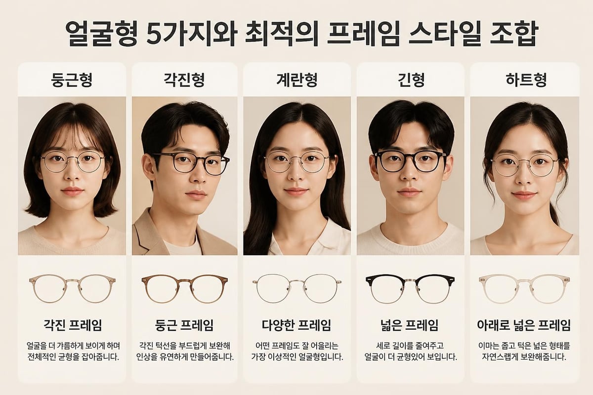 얼굴형별 선글라스 매칭