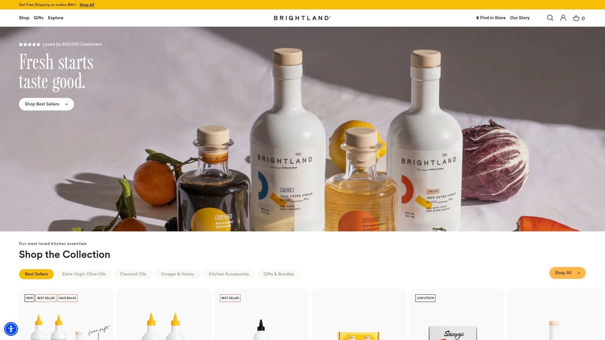 10 Amazing Food Gift Ideas For Christmas in 2026 - Brightland: Cold-Pressed Olive Oil Gift Sets