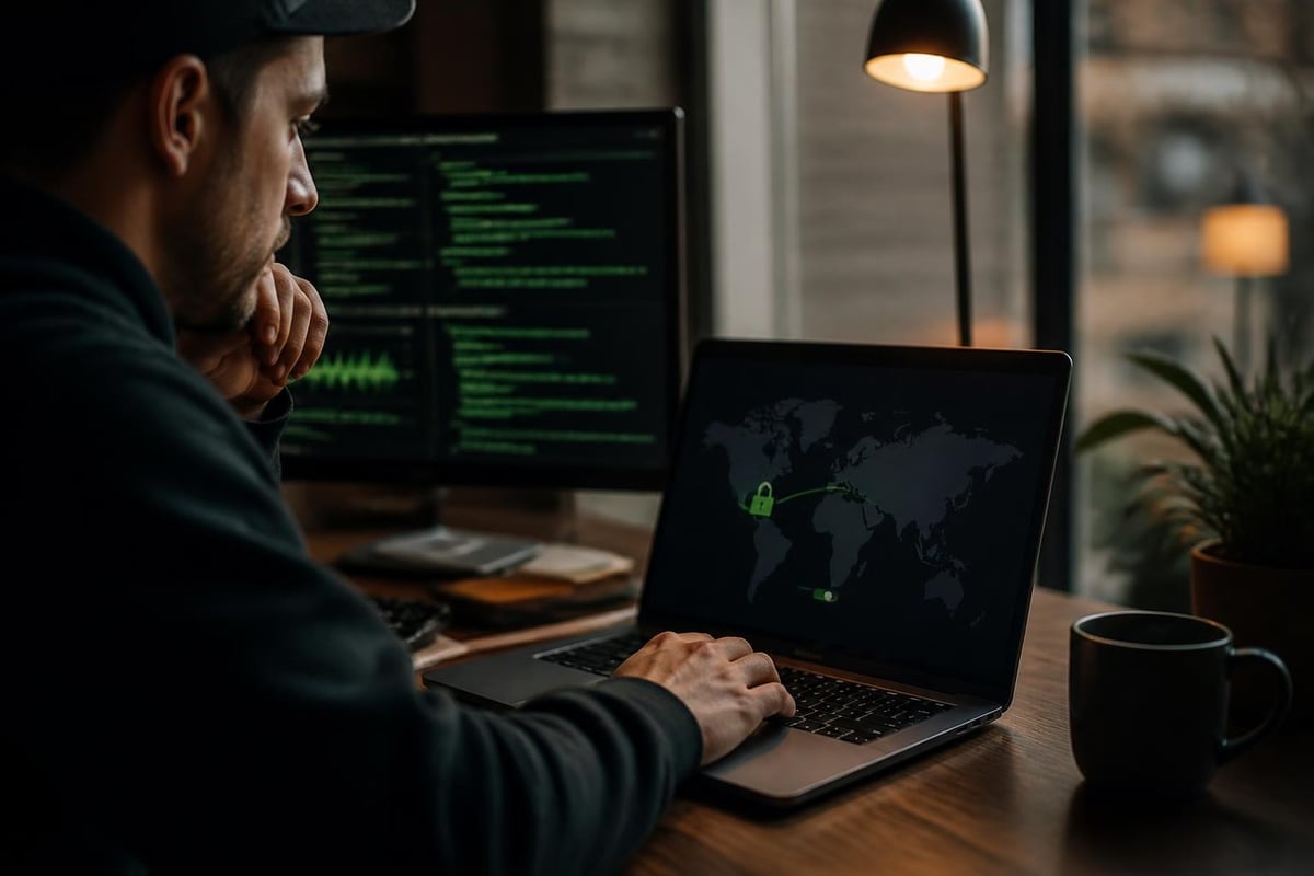 VPN encryption protecting data