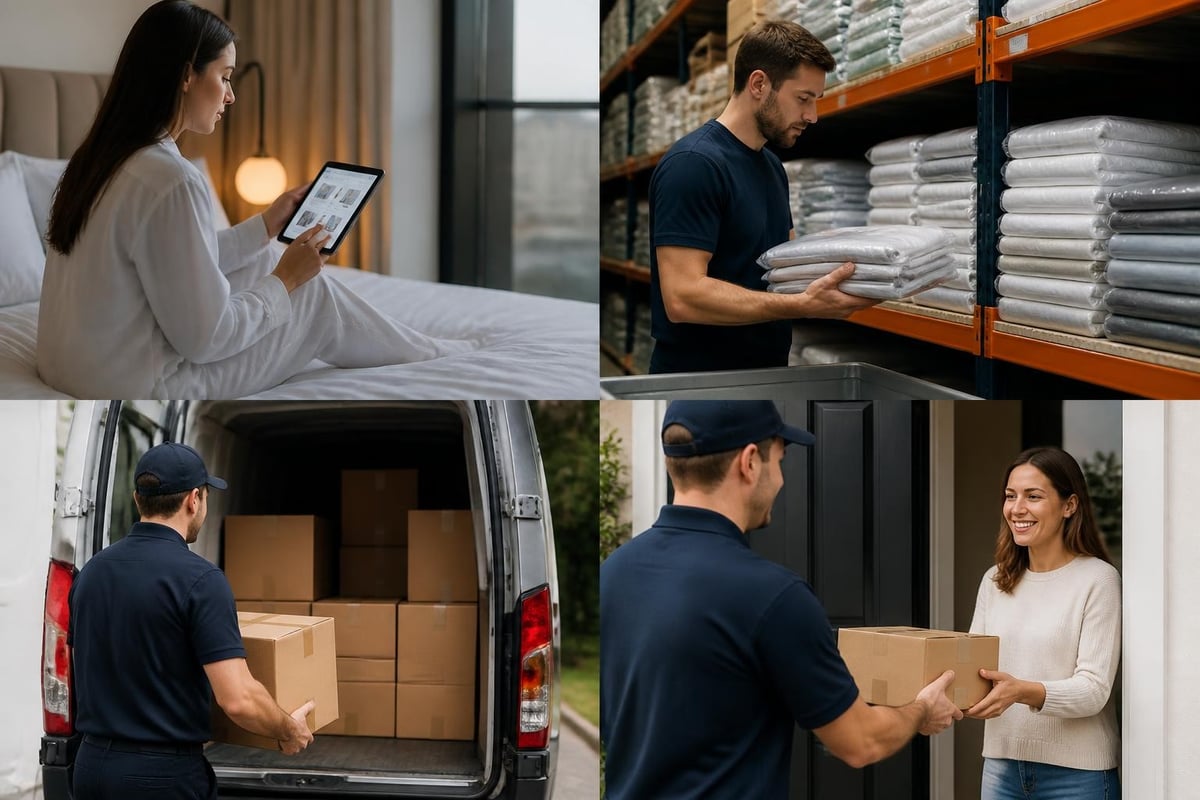Next day delivery logistics flow