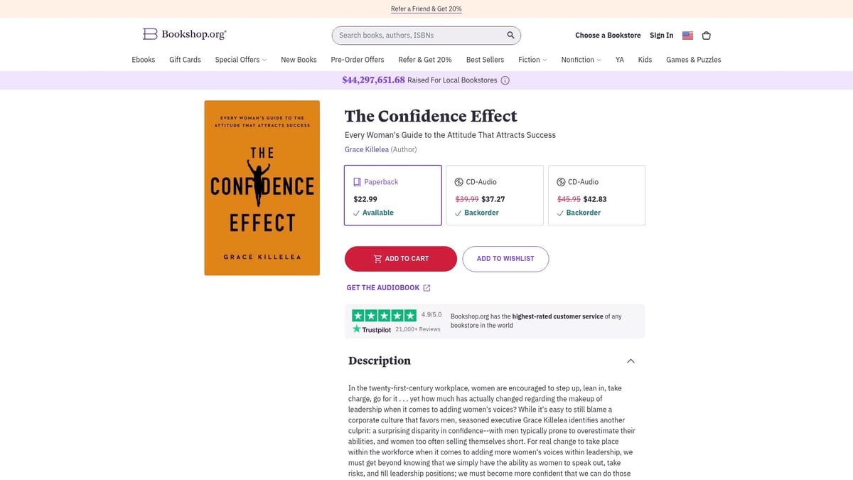 Top 10 Life-Changing Books on Confidence to Read in 2026 - The Confidence Effect: Every Woman’s Guide to the Attitude That Attracts Success by Grace Killelea