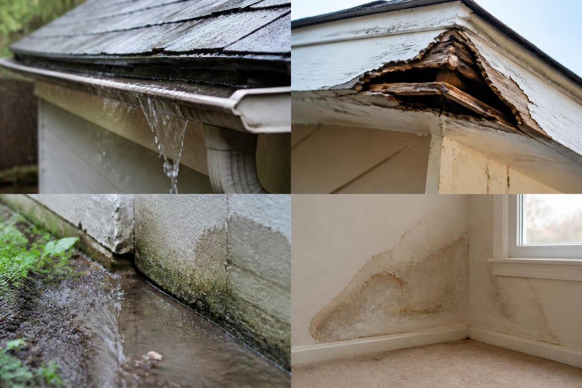 Water damage progression