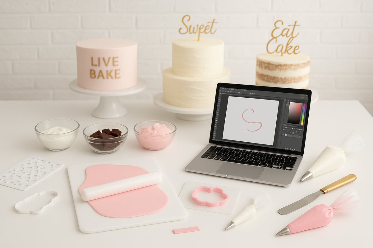 Materialien und Werkzeuge für Schriftzüge