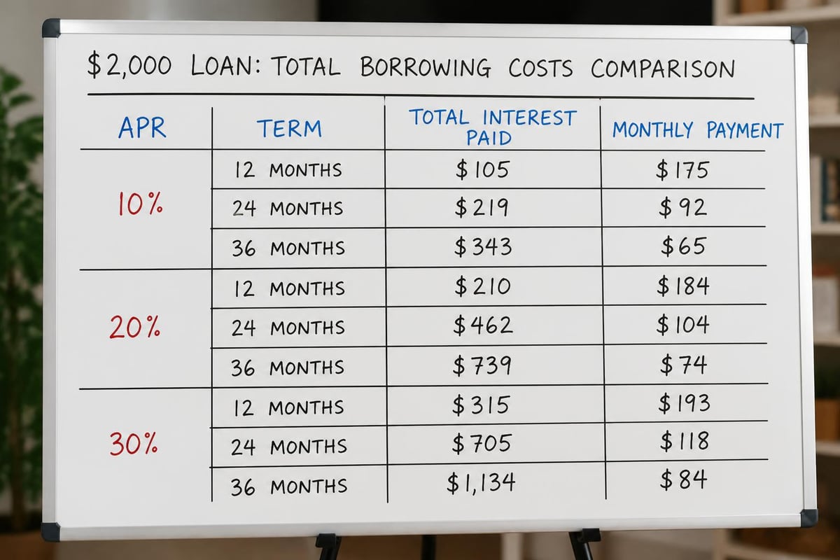 Loan cost comparison