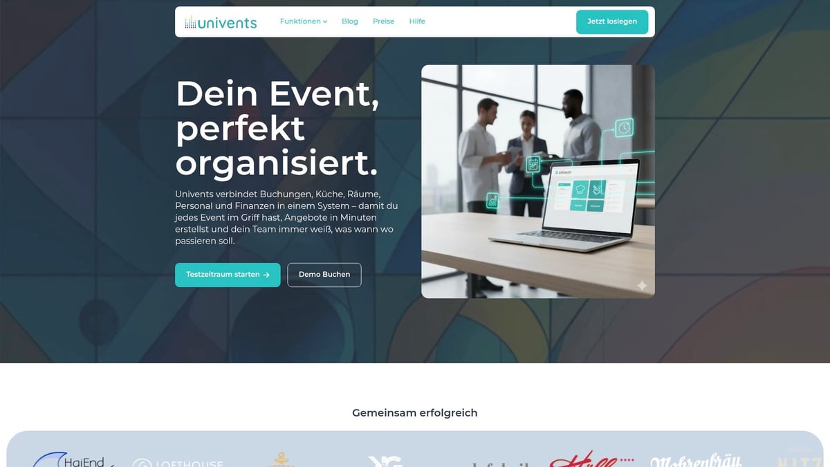 8 Beste Catering Services Software Lösungen 2025 - Univents – Das All-in-One-Management-System für Caterer und Eventlocations