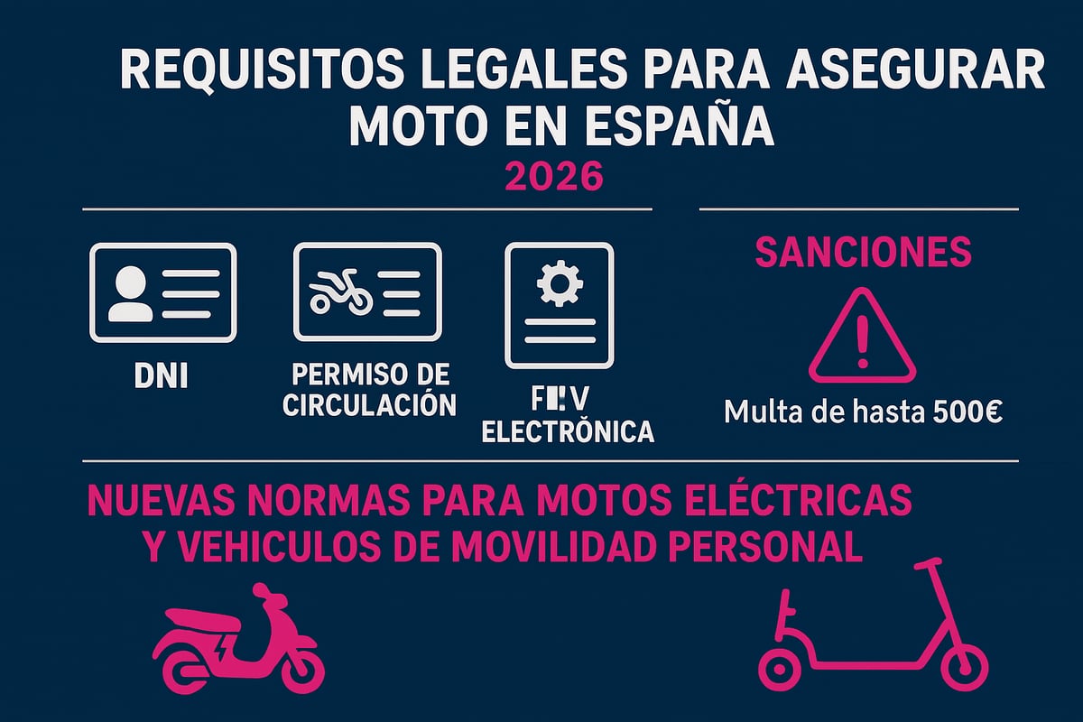 Guía Esencial para Asegurar Moto en 2026 1 Cambios en la normativa y requisitos legales para asegurar moto en 2026