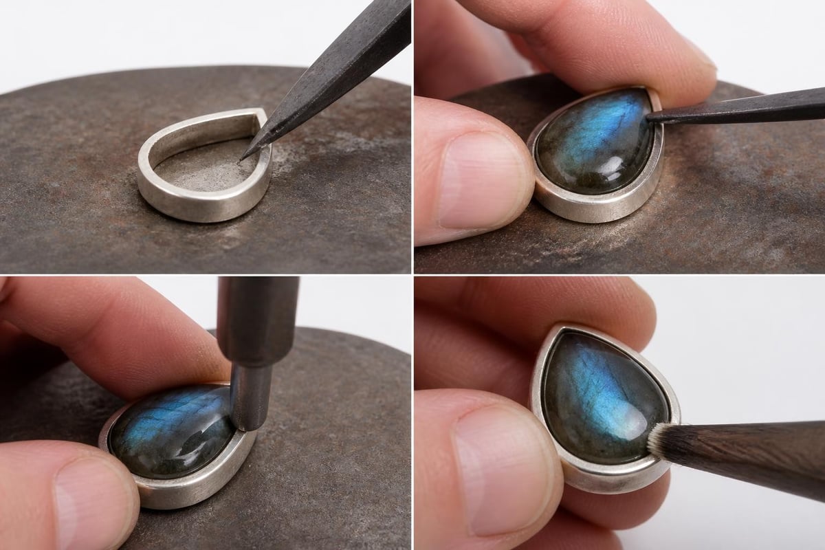 Bezel setting process
