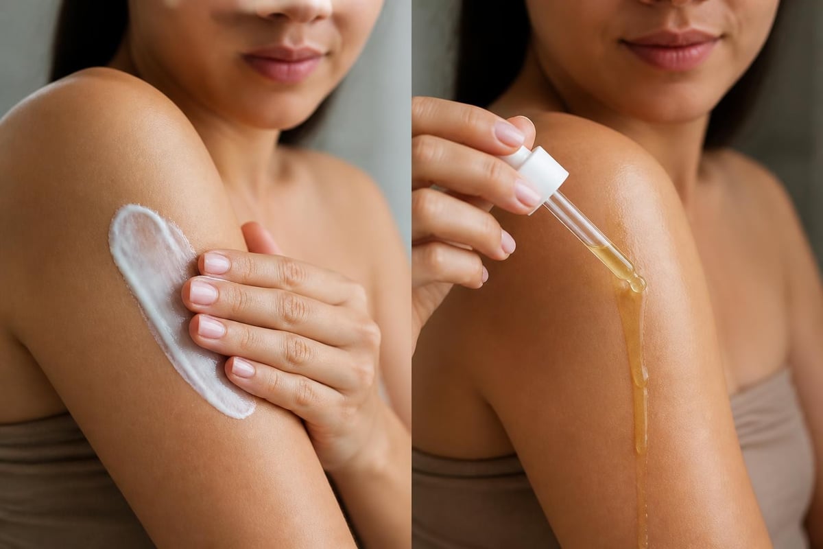 Bath body oils penetrating skin layers