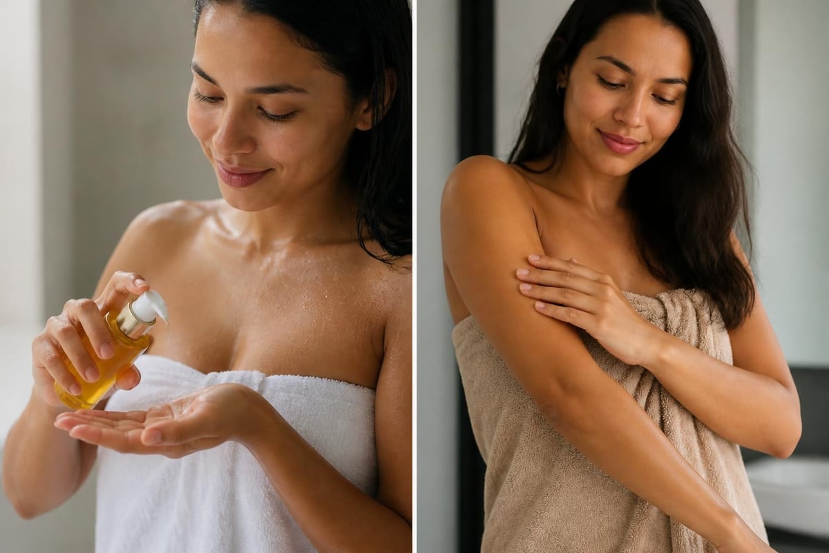 Applying body oil correctly