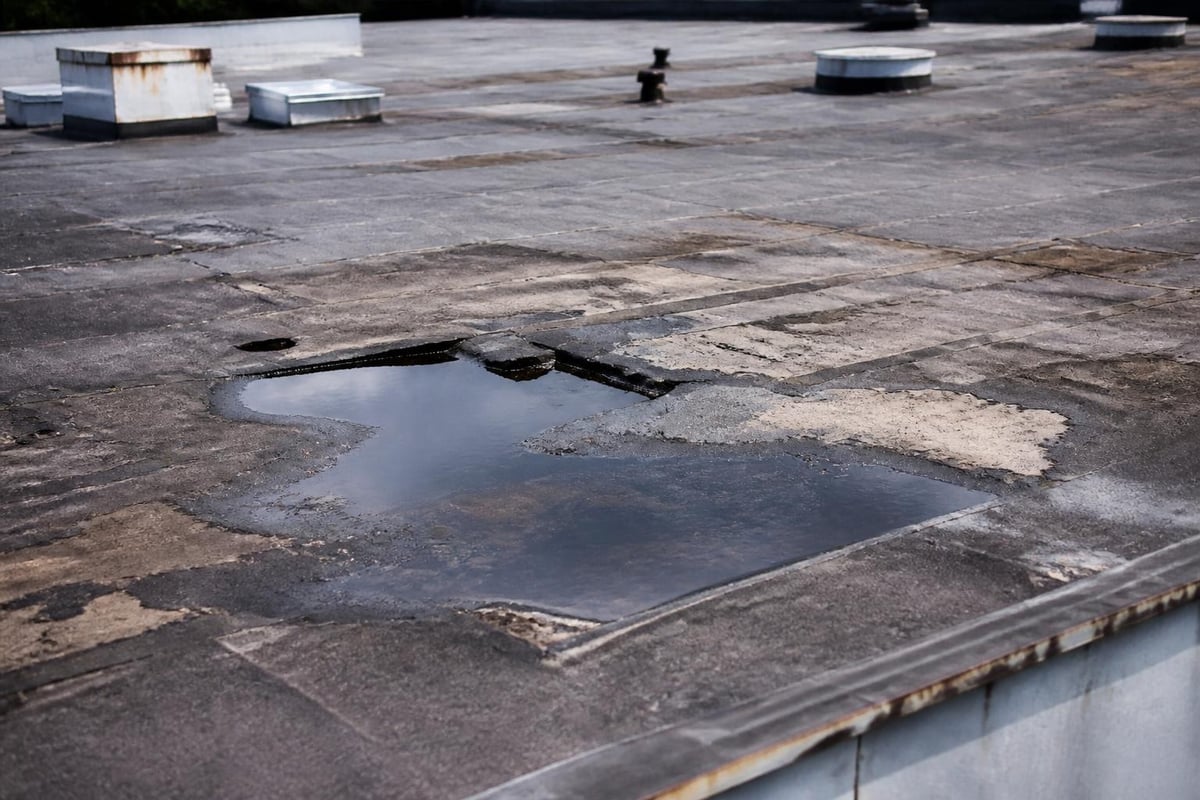 Flat roof warning signs