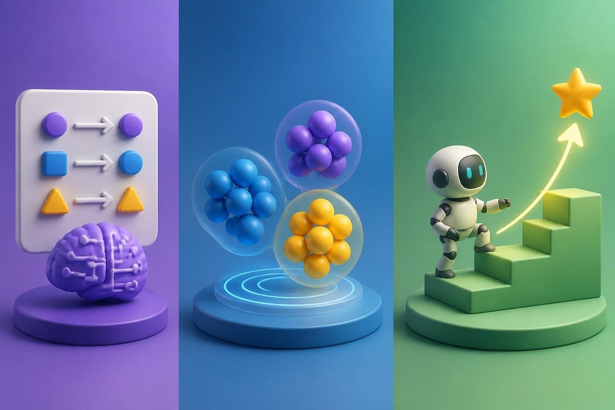 Three types of machine learning