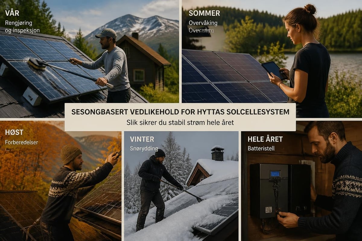 Årshjul for solcellevedlikehold