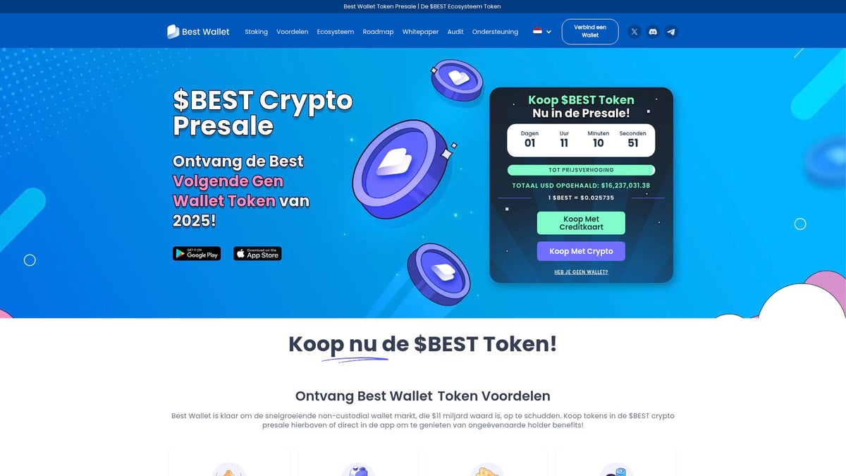 7x Beste Crypto Om Te Kopen In 2025 Voor Groei - Best Wallet Token (BEST)
