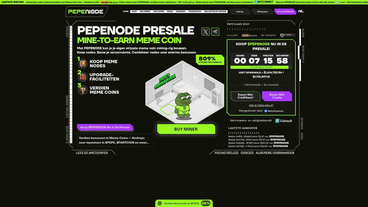 7x Beste Crypto Om Te Kopen In 2025 Voor Groei - PEPENODE (PEPENODE)
