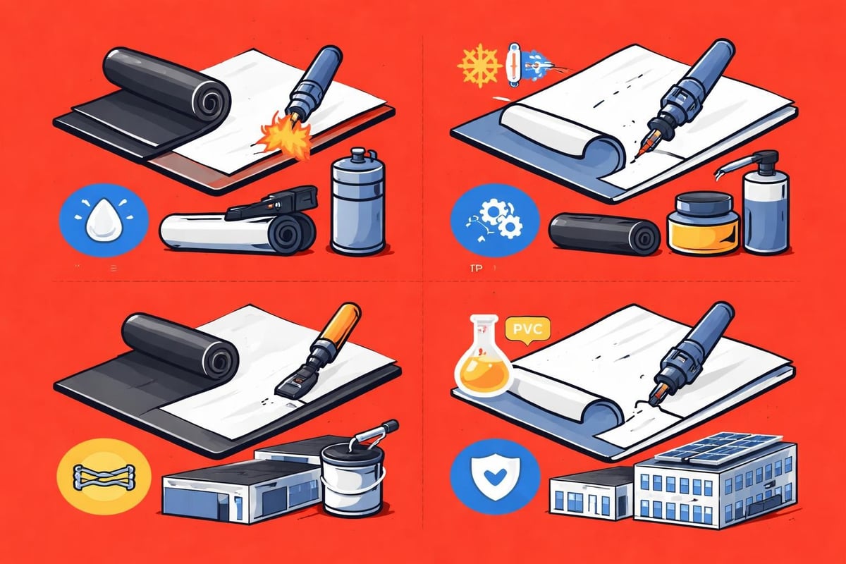 Commercial flat roof membrane types