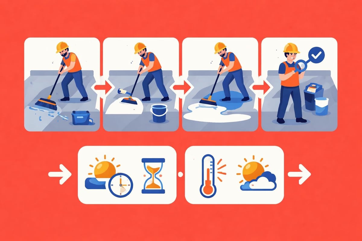 Roof coating application process