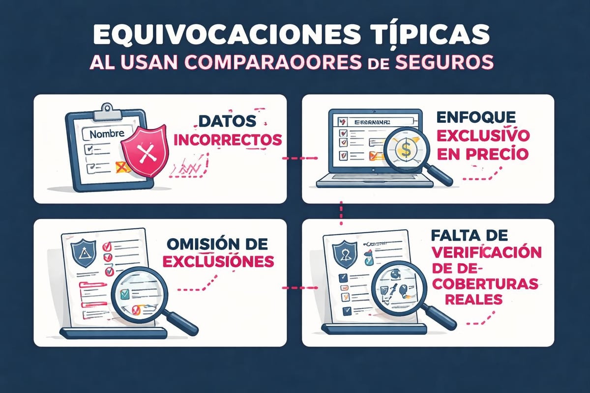 Mejor Comparador de Seguros: Guía Completa 2026 2 Errores frecuentes con comparadores
