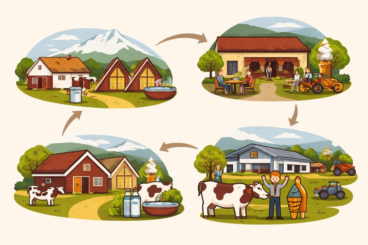 Efstidalur farm evolution timeline