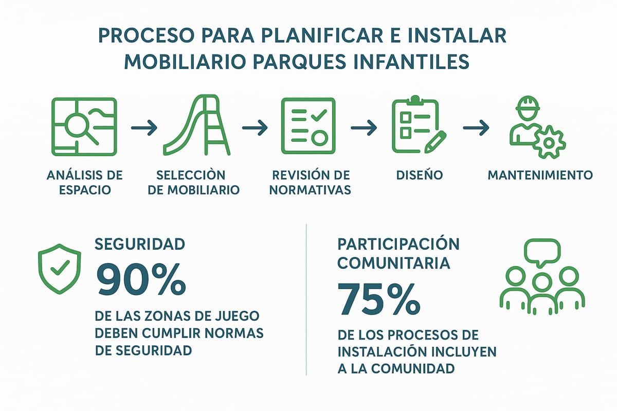 Proceso Paso a Paso para Planificar e Instalar Mobiliario en Parques Infantiles