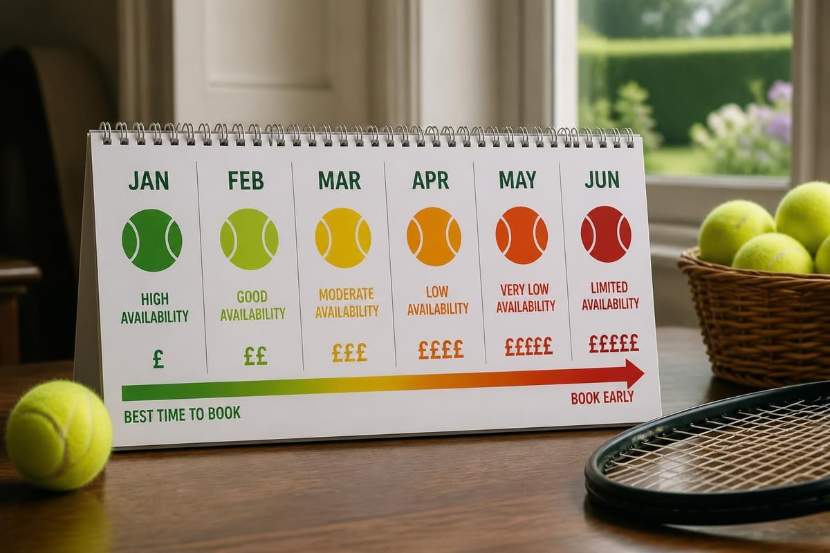 Wimbledon accommodation booking timeline