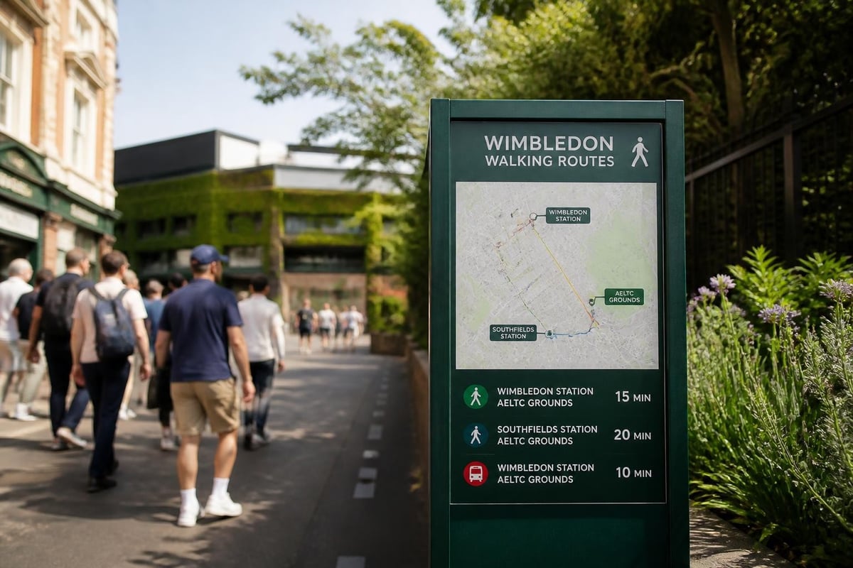 Transport routes to AELTC