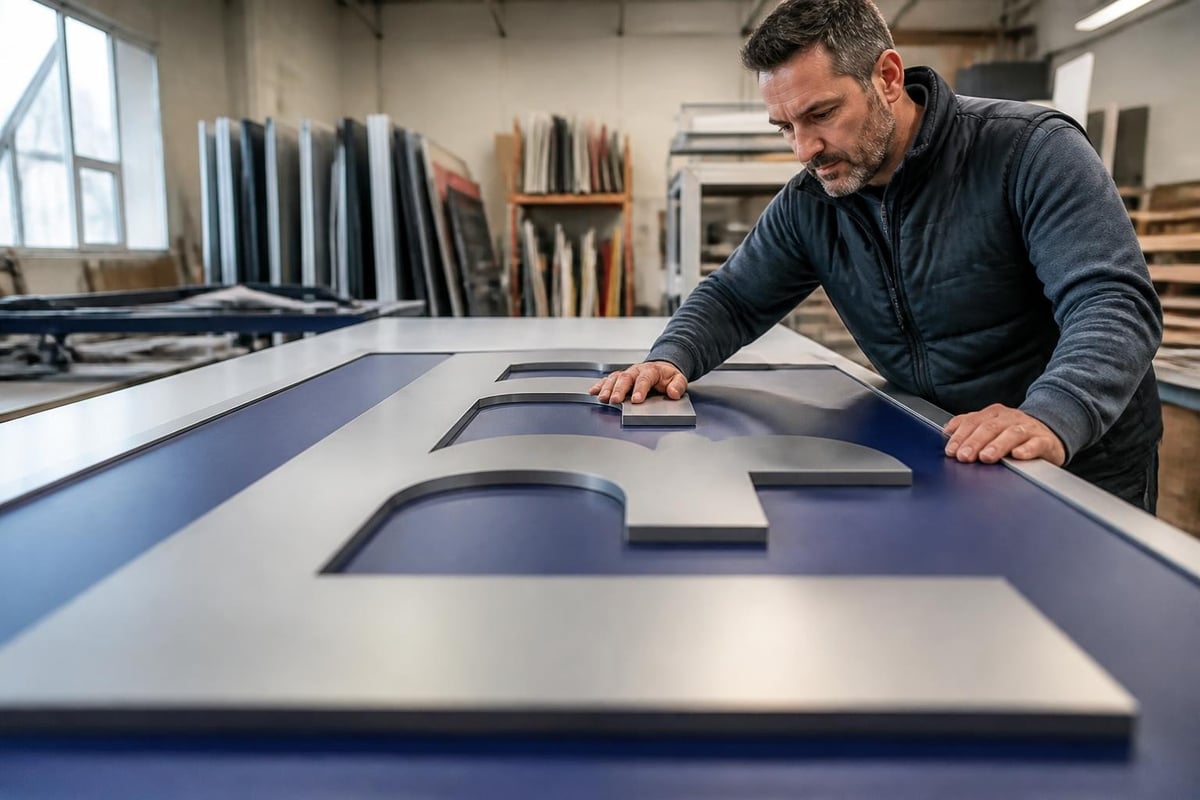 Local signboard maker evaluation process