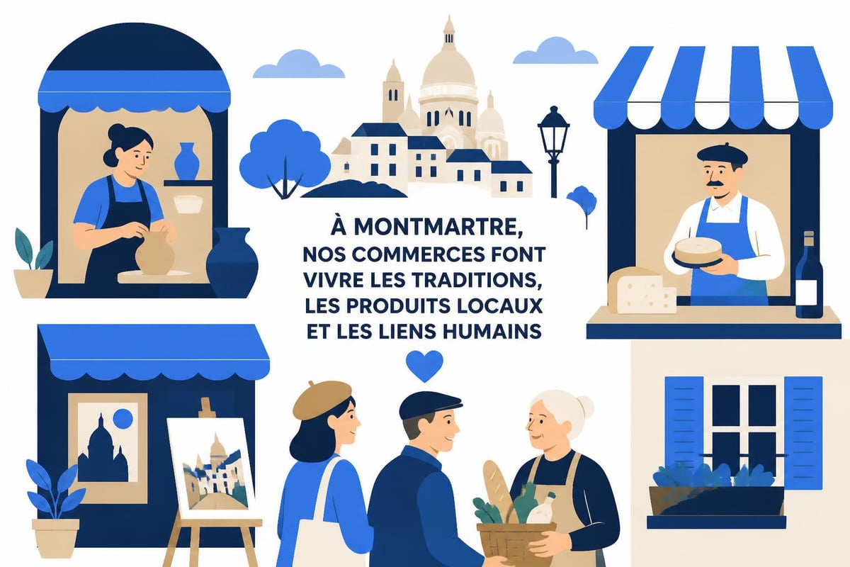 Commerce traditionnel montmartrois