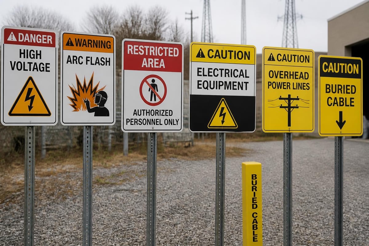 Electrical danger sign categories