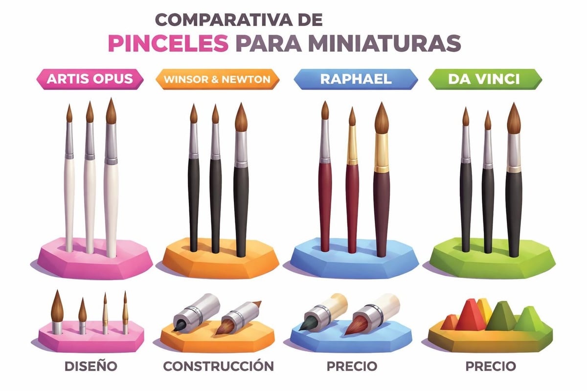 Comparativa de marcas de pinceles
