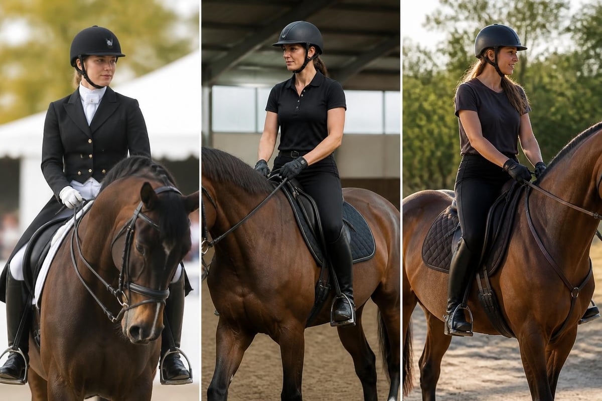 Black riding pants versatility