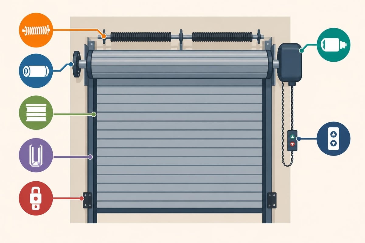 Rolling Garage Door Components Diagram