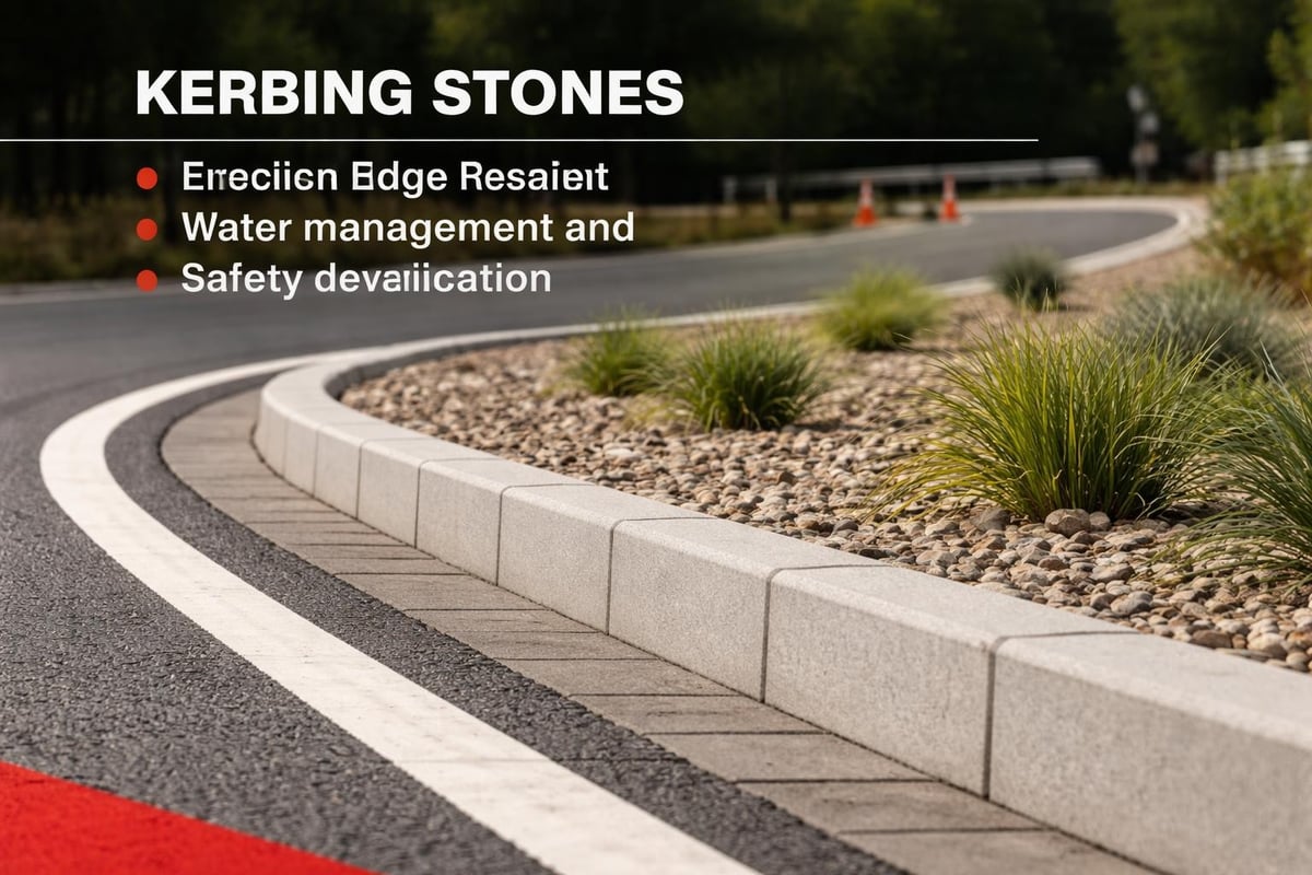 Kerbing stone functions in civil engineering
