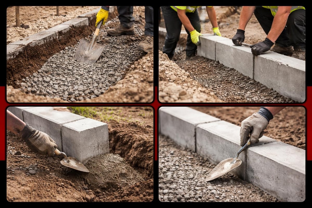 Kerbing installation process
