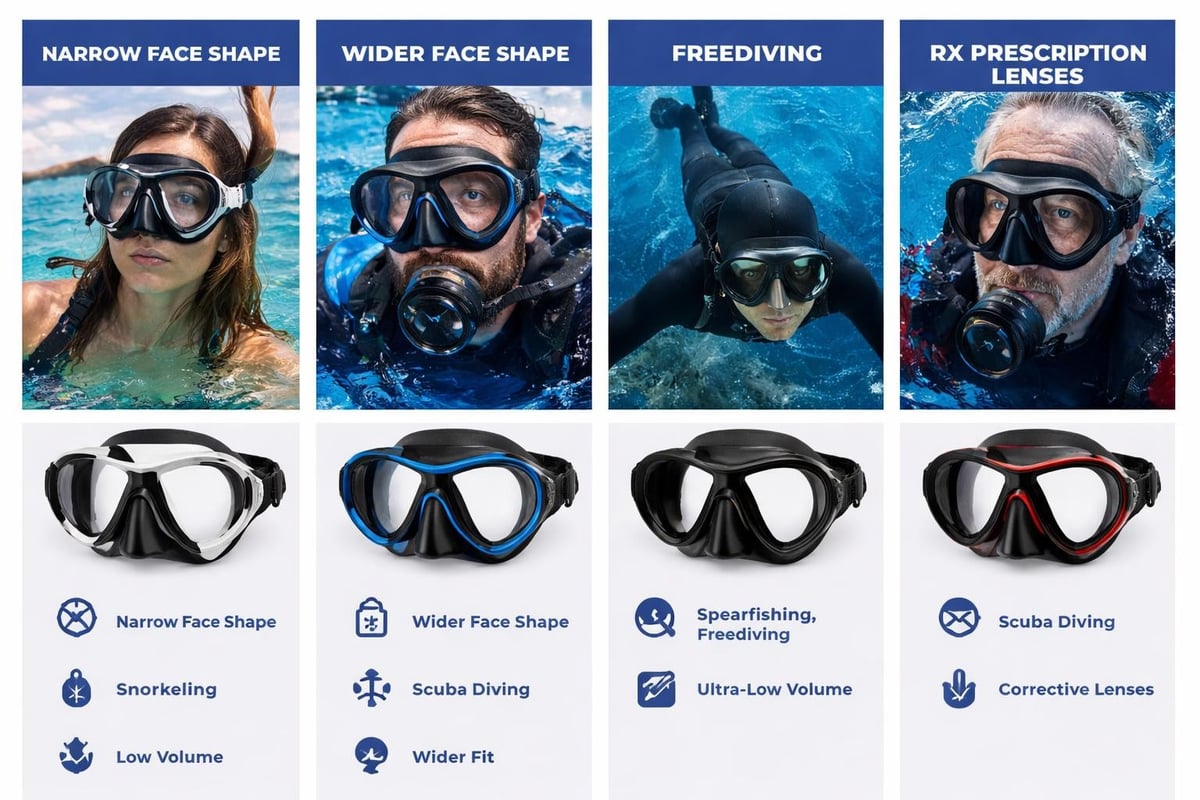 Cressi mask selection criteria