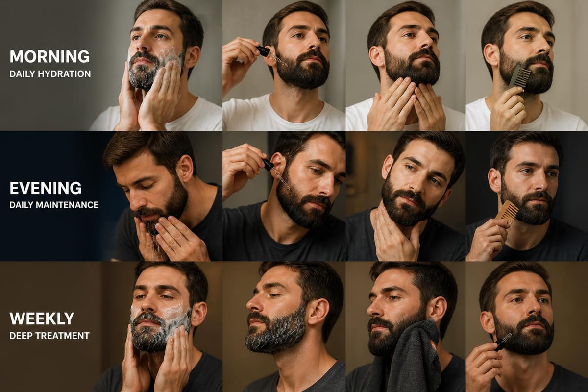 Daily beard care routine