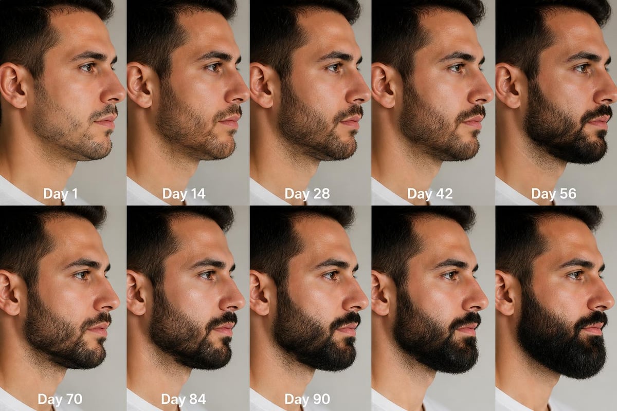 Beard transformation timeline