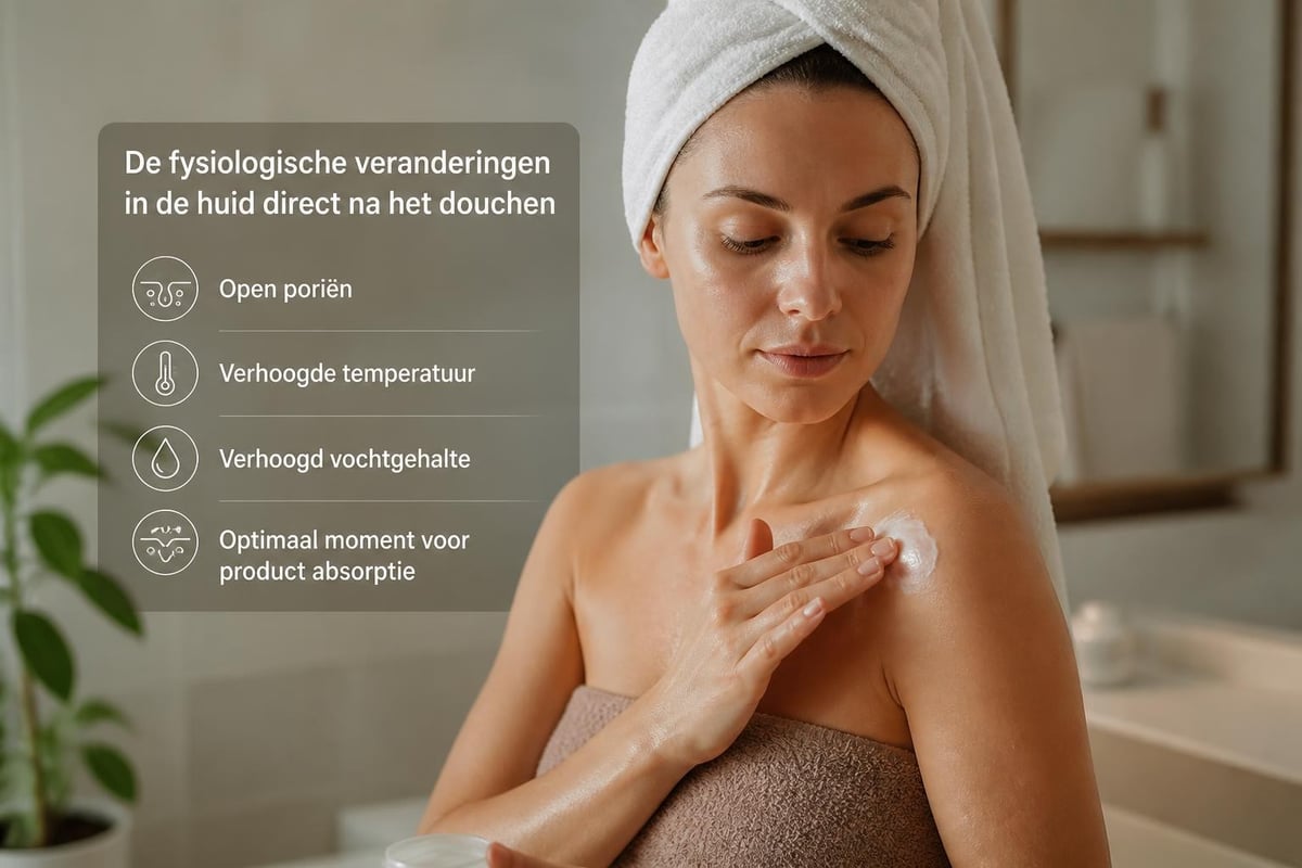 Huid voorbereiding na douchen