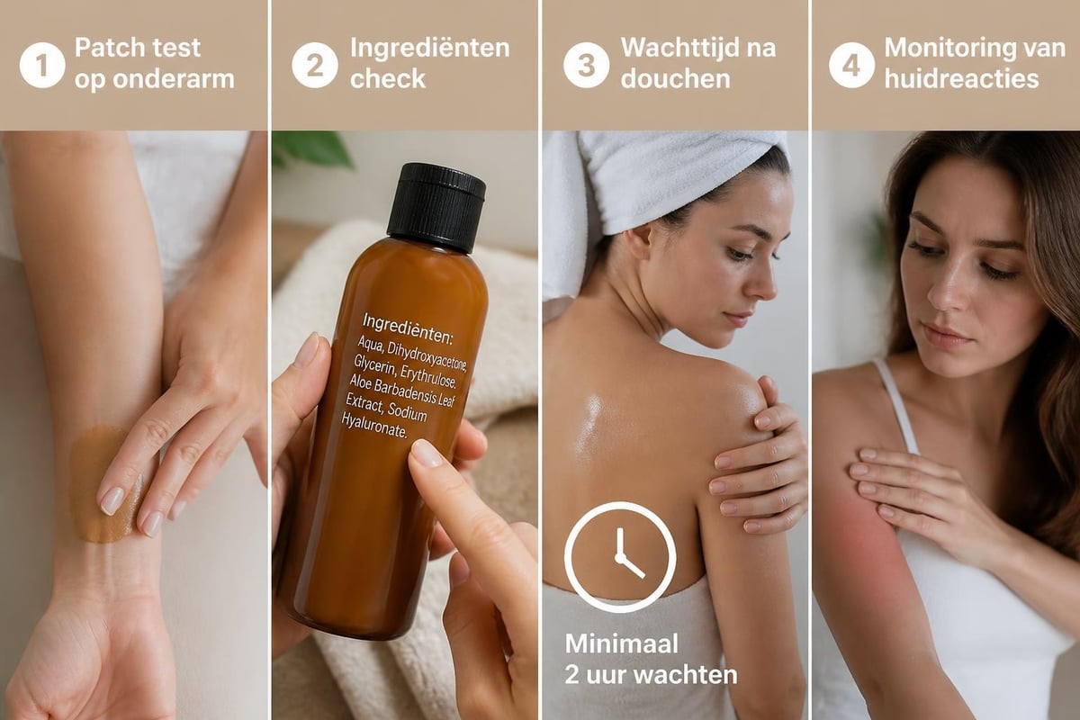 Veilige zelfbruiner applicatie
