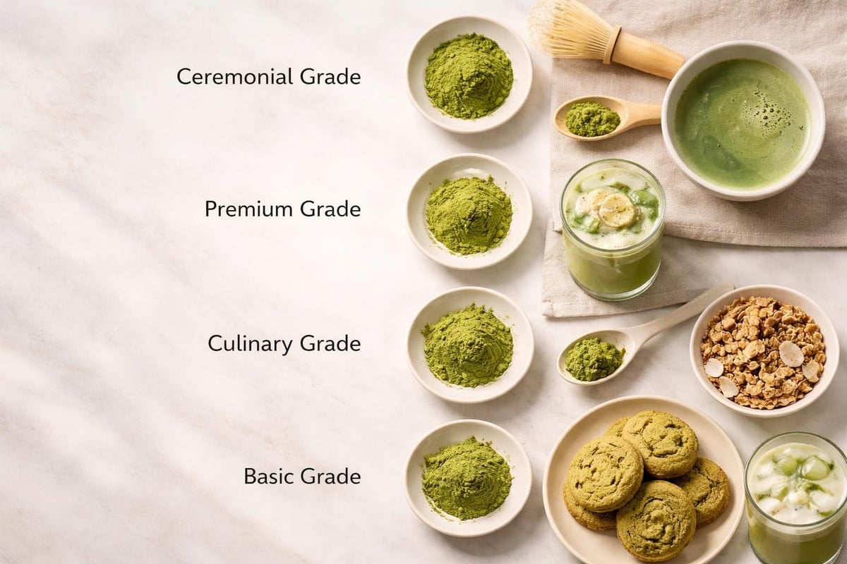 Matcha-Qualitätsstufen und ihre Verwendung
