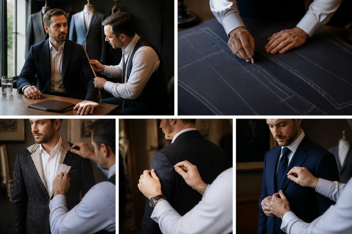 Bespoke tailoring process stages
