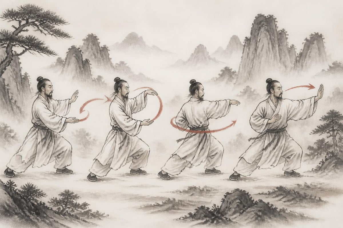Tai chi flowing movements