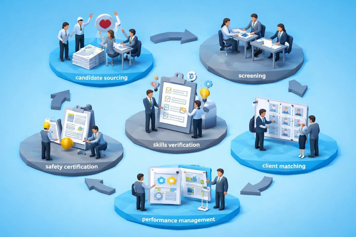 Recruitment agency workflow process