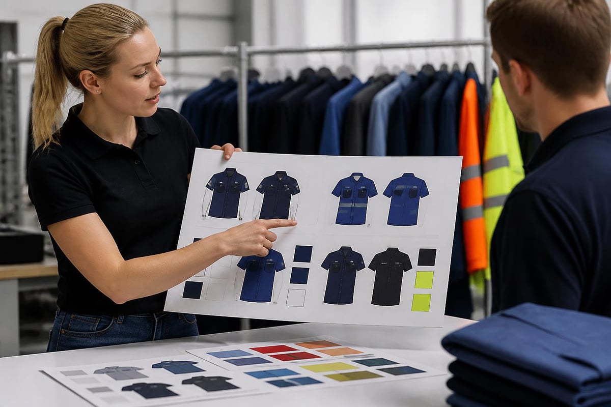 Workwear branding elements